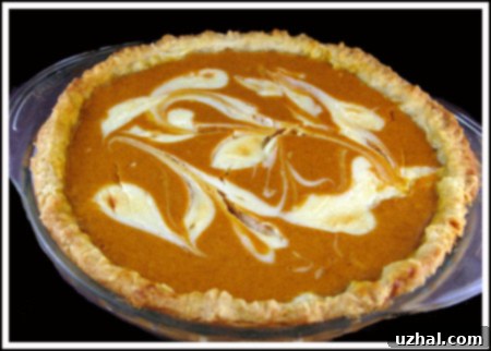 Delicious Marbled Pumpkin Cream Cheese Pie, a fall essential