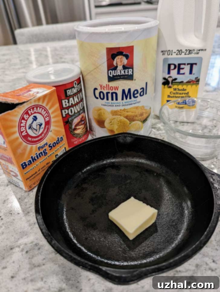 Ingredients for no sugar no flour cornbread