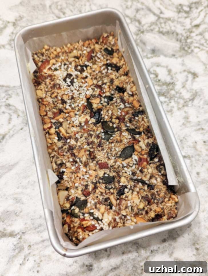Loaf pan method for shaping Flour Power Bars