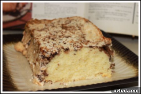Close-up of Meringue Cradle Cake