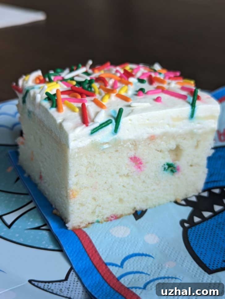 Square Pan White Cake