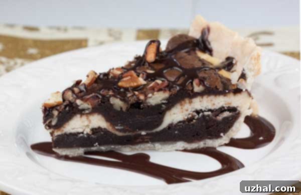 Patriotic Plates for Memorial Day Celebrations 2 Cream Cheese Brownie Pie, a perfect make-ahead dessert for Memorial Day gatherings and easy travel