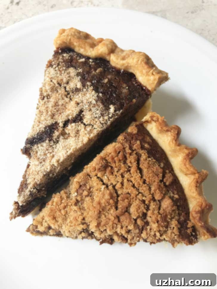 Patriotic Plates for Memorial Day Celebrations 3 Two variations of Shoofly Pie, a classic Pennsylvania Dutch dessert, perfect for traveling with its sturdy, comforting appeal