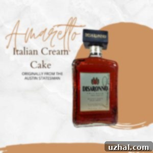 Amaretto Italian Cream Cake - Moist, Fluffy & Flavorful