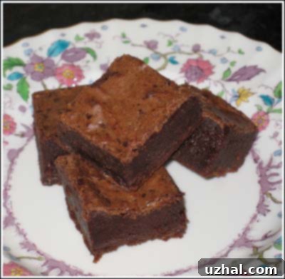 Rich chocolate, ginger, and wasabi brownies, a unique dessert
