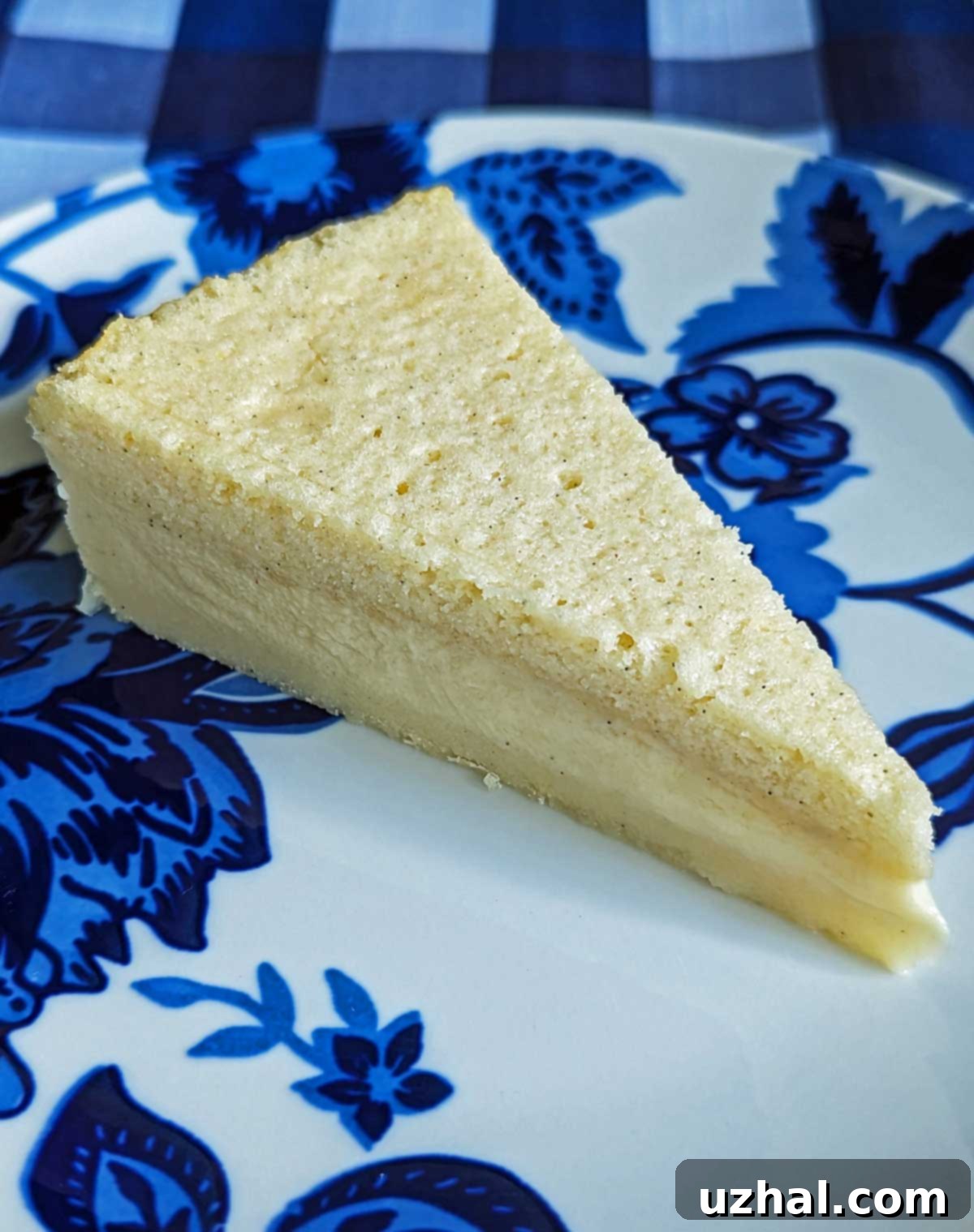 Plain Vanilla Magic Cake showing its creamy texture before garnish