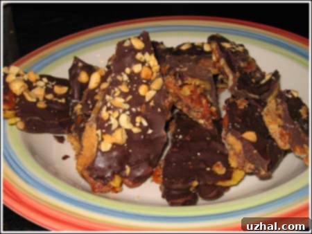 Sweet and salty Frito Candy pieces, glistening with chocolate and caramel.