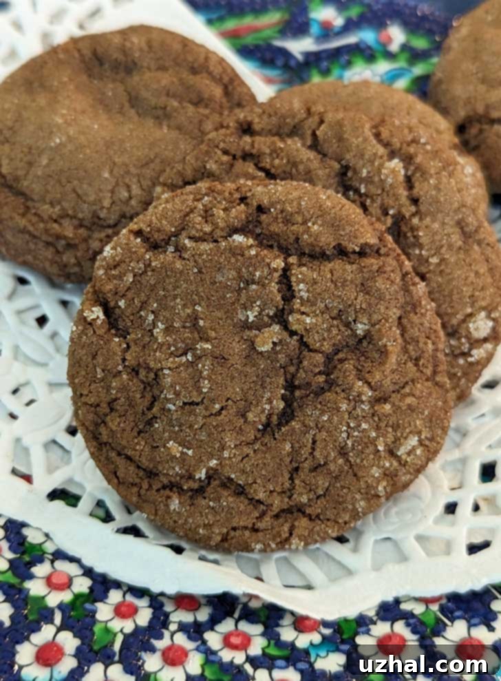 Rich & Chewy Blackstrap Molasses Cookies 2 Crinkly Blackstrap Molasses Cookies