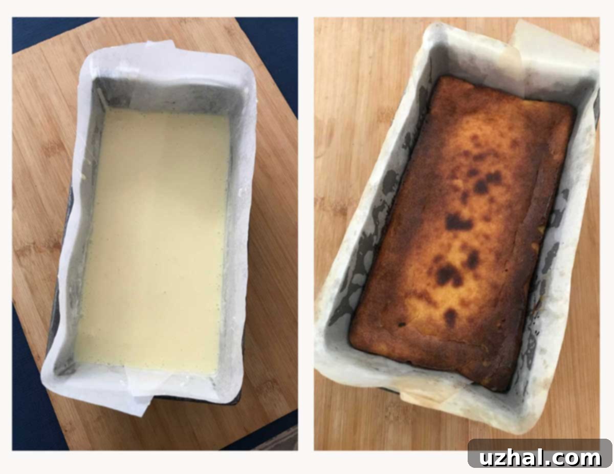 Loaf Pan Basque Cheesecake