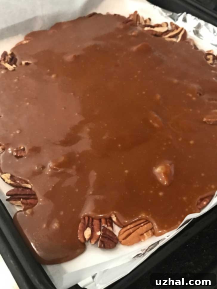 English Pecan Toffee candy with a layer of milk chocolate