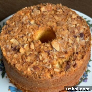 Cold Oven Pound Cake with Almonds on a cooling rack