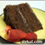 Delicious Sour Cream Chocolate Cake Slice with Creamy Frosting