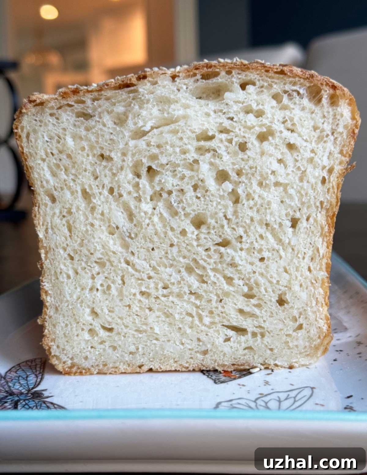 Cooked Basmati Rice Bread with a light, chewy texture perfect for sandwiches