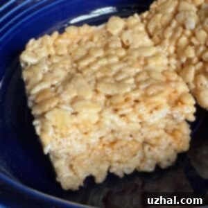 Brown Butter Rice Krispies Treats, a delicious old-school marshmallow cereal treat.