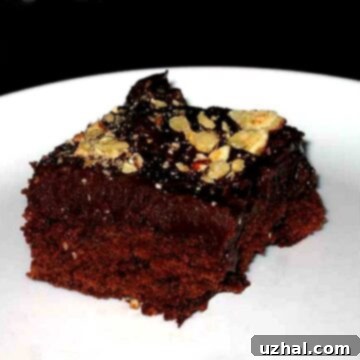 Truffle Topped Brownies with a topping made of condensed milk and melted chocolate chips.