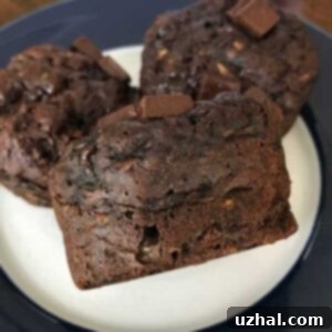Chocolate Zucchini Muffins recipe that calls for an allulose blend, Splenda Magic Baker, making them lower in sugar and calories.