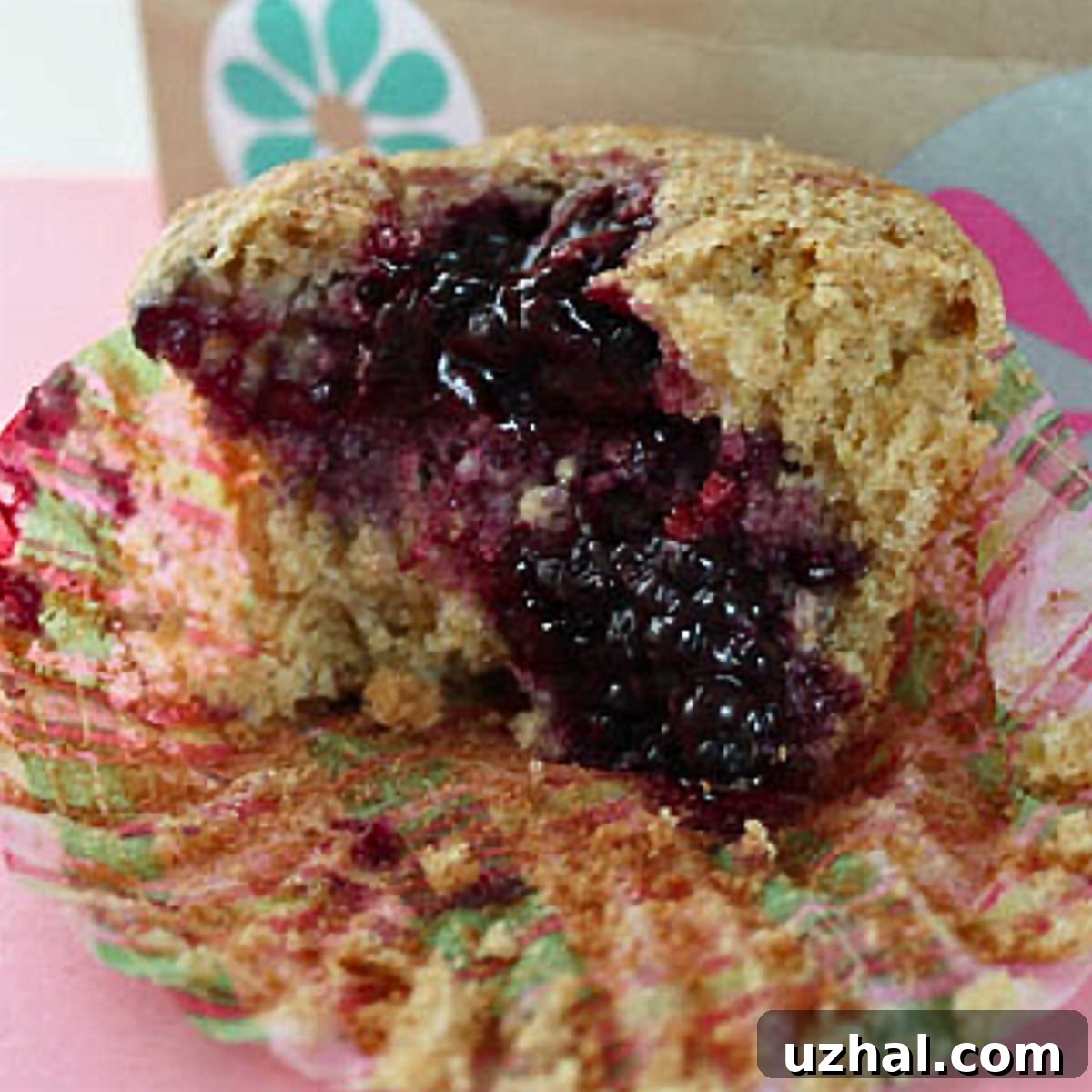Lemon Blackberry Muffins, bursting with fresh berry flavor