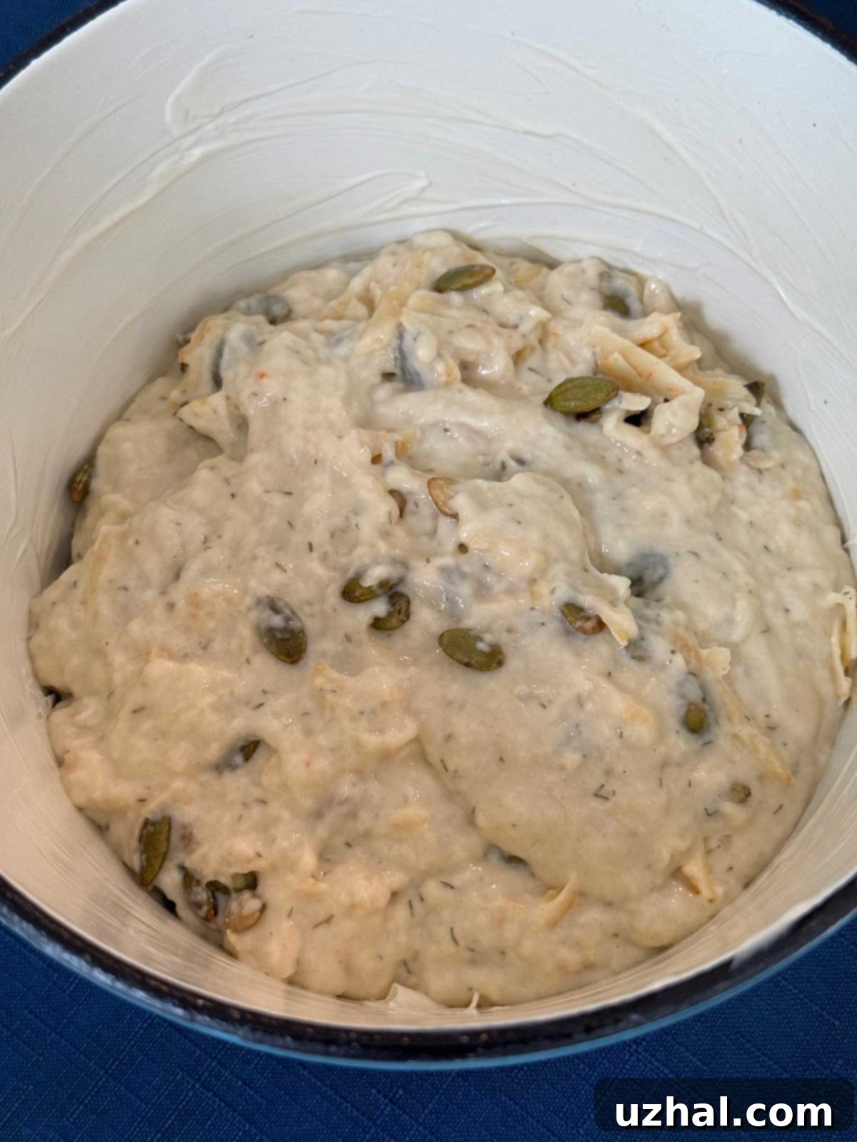 Batter Bread in an oven-proof saucepan