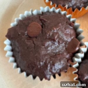 Batch of freshly baked chickpea brownie bites in mini paper liners