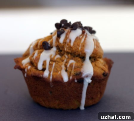 iced pumpkin muffin