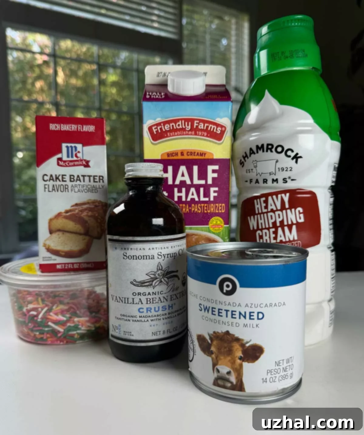 Cake Batter Ice Cream Ingredients