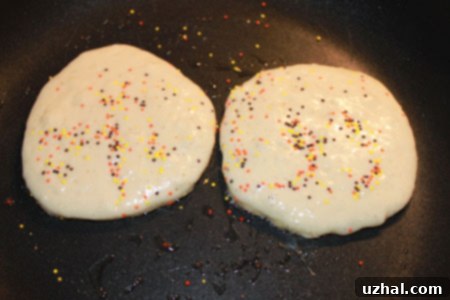 pancakesprinkles malted milk powder pancakes with sprinkles for a birthday celebration