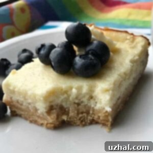 Butter-Crunch Lemon Cheese Bars made with cottage cheese and a dark brown sugar crust.