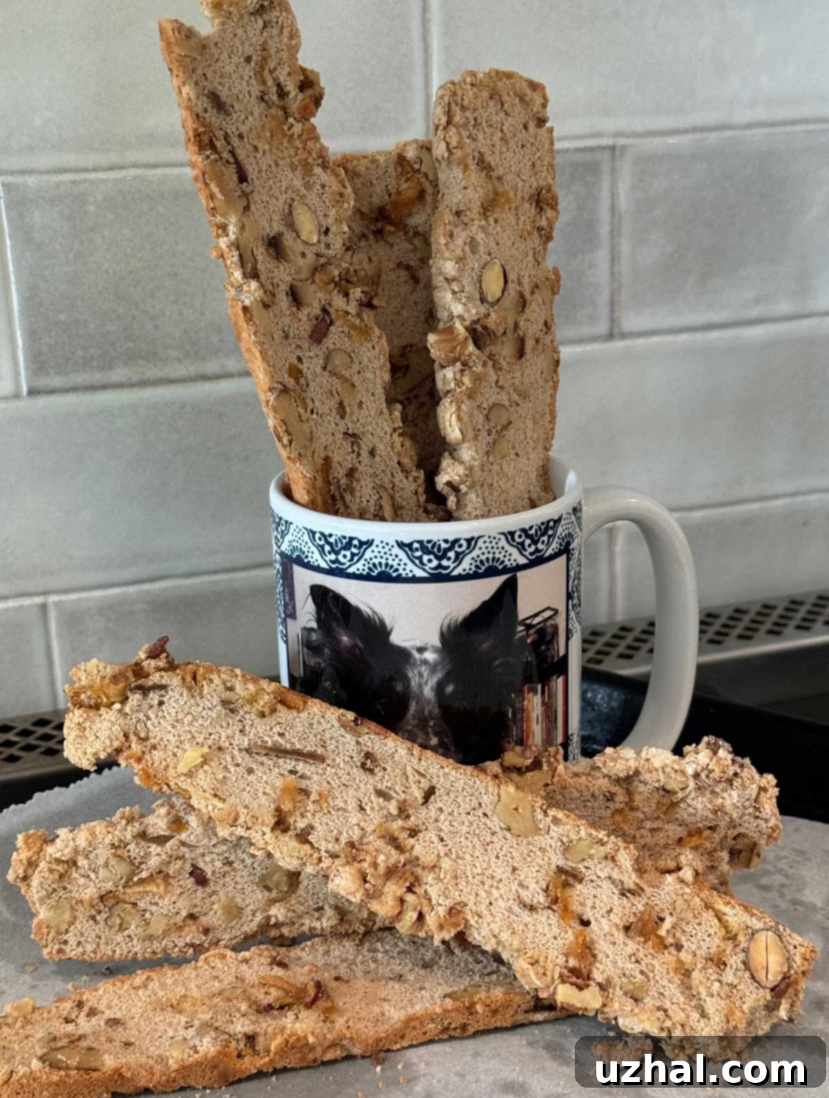 Delicious Apple Spice Buckwheat Flour Biscotti Thins, perfectly golden and crisp