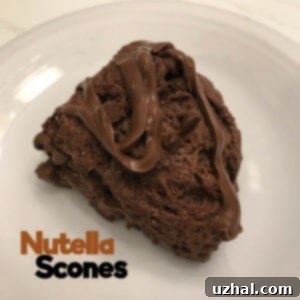 Delicious Nutella Swirl Scones, ready to be served