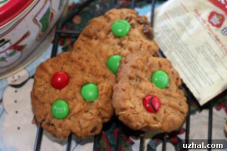 M&M peanut butter cookies