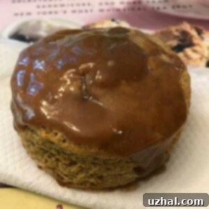 Iced pumpkin scone recipe from Alice's Tea Cup with rich caramel glaze