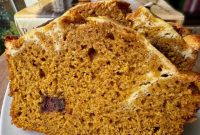Spiced Pumpkin Date Cream Cheese Swirl Bread