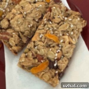 Soom Tahini Granola Bars 4 Homemade Tahini Granola Bars with almond butter and flax for a healthy, chewy snack.