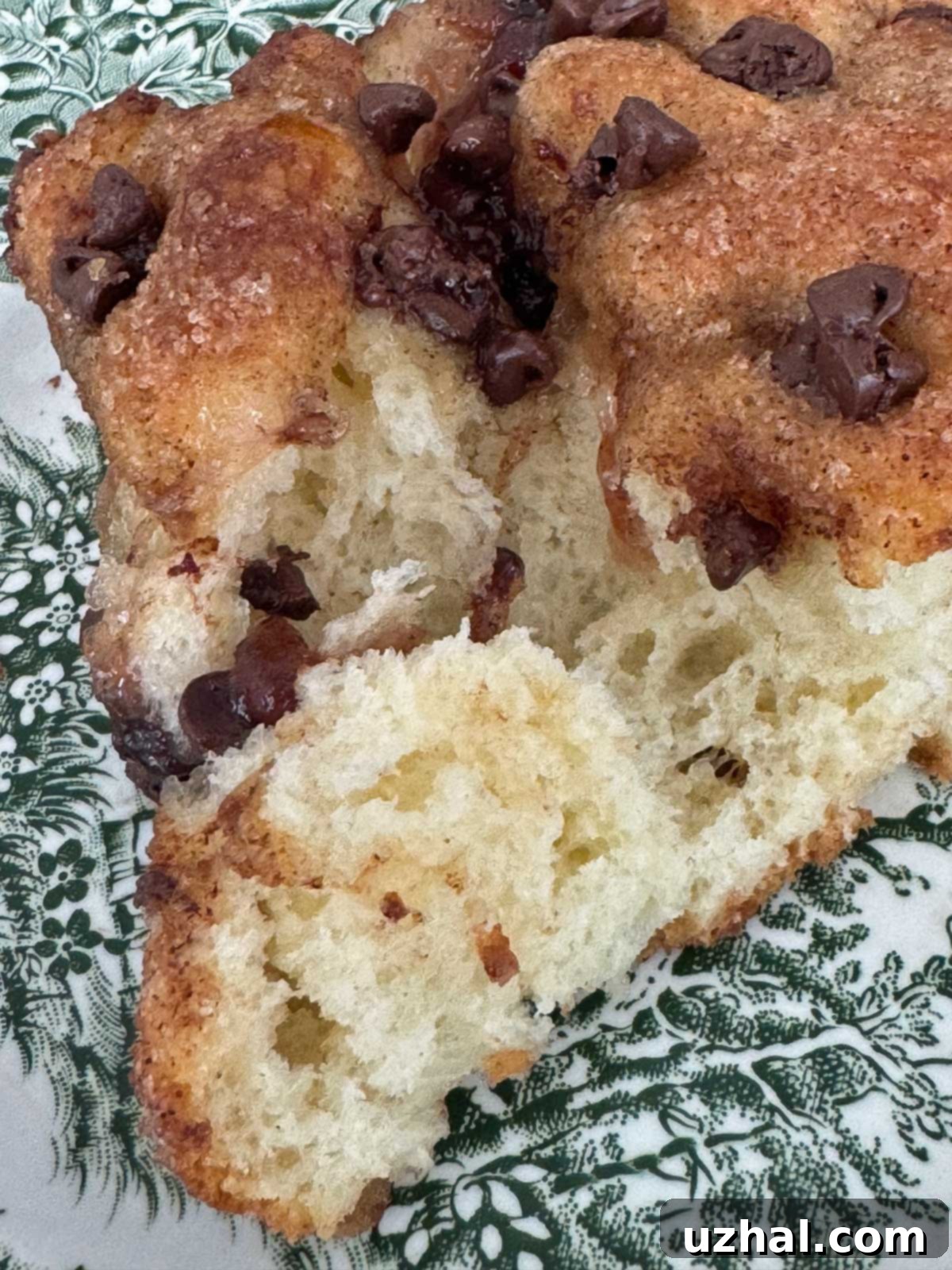 Soft texture shot of Cardamom Bun Cake recipe with instant potato flakes and butter