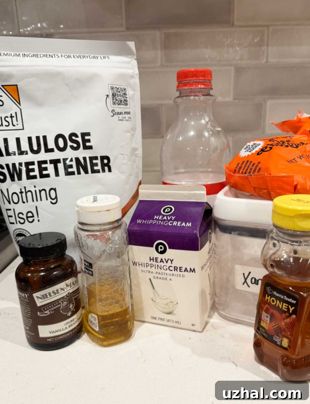 Allulose-Sweetened Vanilla Ice Cream 3 Vanilla Honey Ice Cream with Allulose Recipe Ingredients