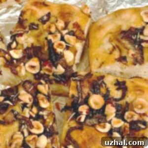 Hazelnut Caramelized Onion Focaccia recipe