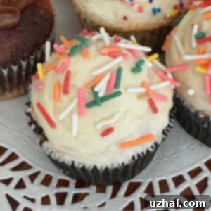 Cupcakes made with cake mix and scratch frosting