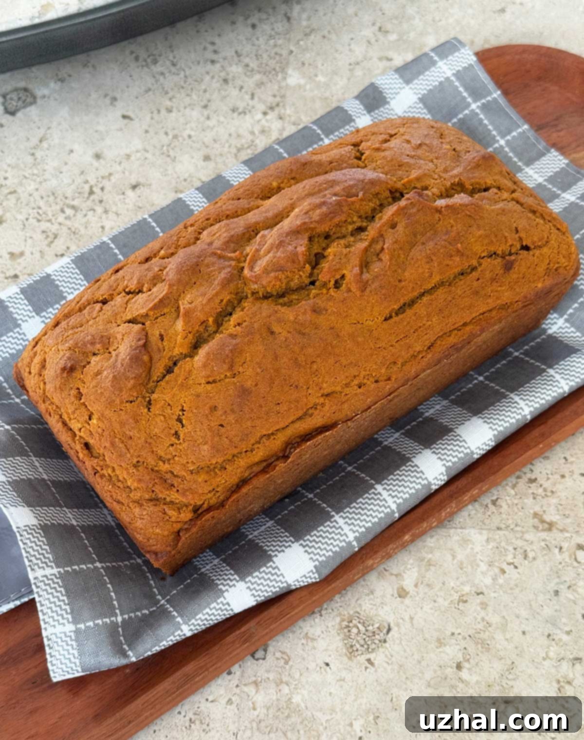 Effortless Autumn Pumpkin Loaf 3 Loaf of vegan pumpkin bread made with Just Egg egg replacer.